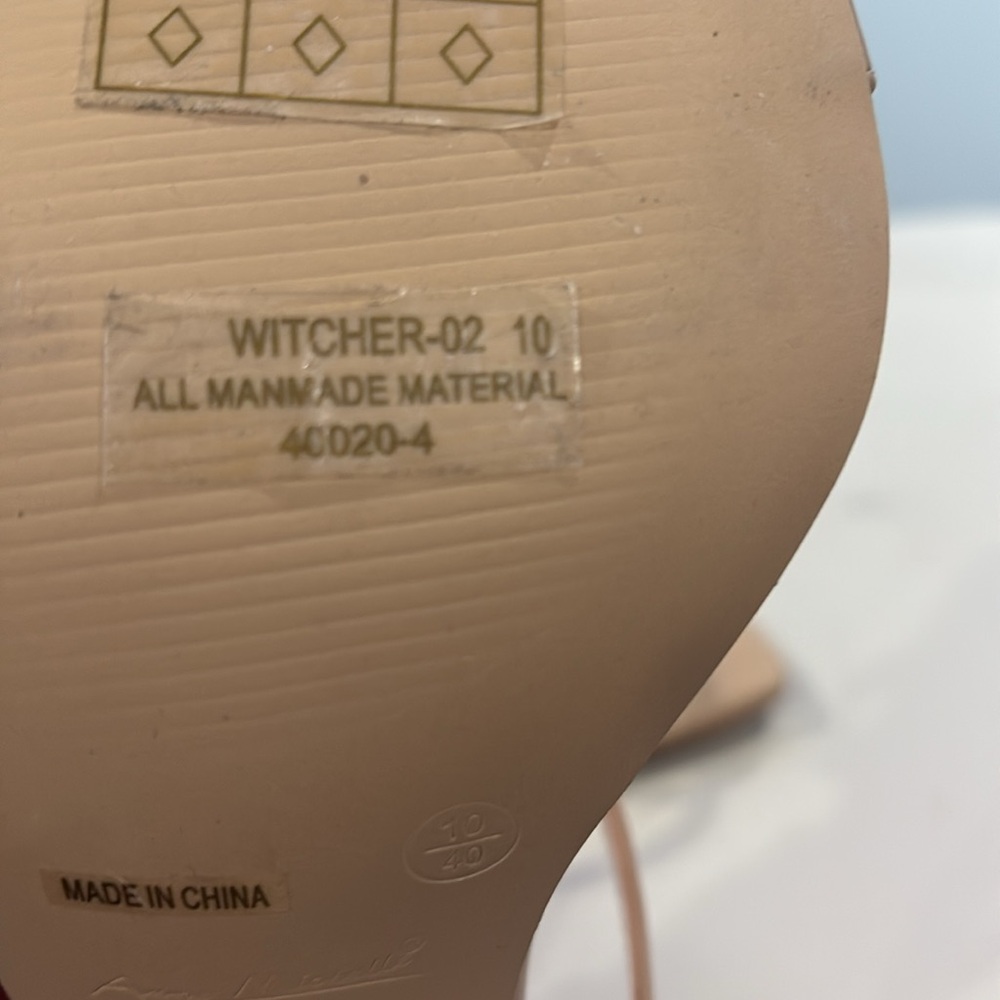 Anne Michelle Beige Strappy Heels - Picture 7 of 7